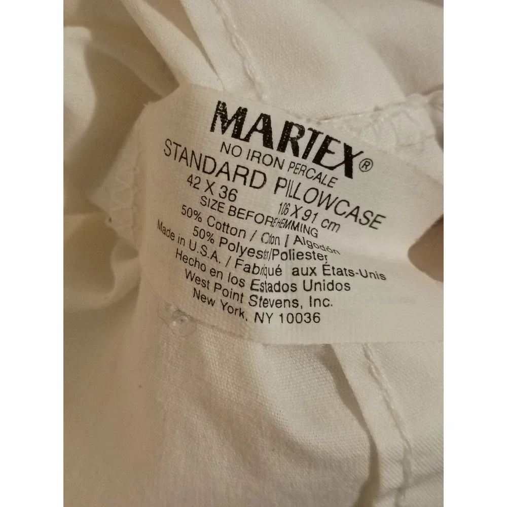 Martex Granny Square Crochet Pillow Case‎ Non Iron Standard 42x36